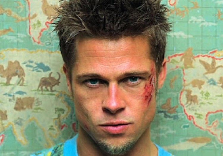 Brad Pitt looking serious and hot