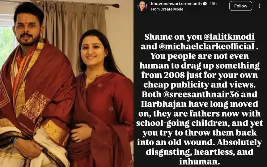 “Cheap Publicity Stunt” – Sreesanth’s Wife Calls Out Lalit Modi Over Viral Slapgate Clip